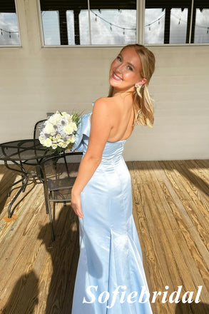 Sexy Soft Satin Sweetheart Sleeveless Mermaid Maxi Prom Dress, PD01156