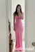 Sexy Soft Satin Spaghetti Straps Sleeveless Open Back Mermaid Maxi Prom Dress, PD01152
