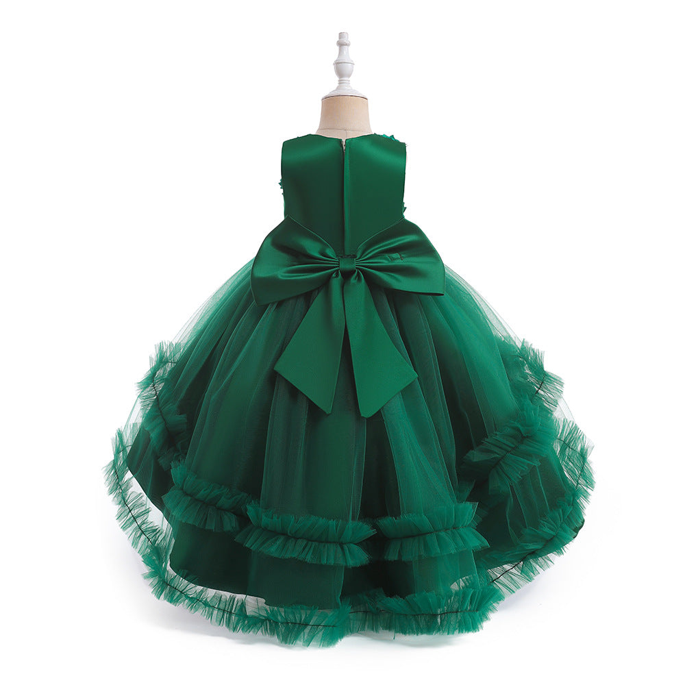Spaghetti Straps Little Wedding Guest Tulle Unique A-line Flower Girl Dresses With Flower, FGS0044