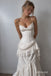 Sweetheart Spaghetti Strap Lace Mermaid Wedding Dress, Ruffled Tiered Skirt Floor Length Bridal Gown,SFWD0118