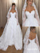 Off Shoulder Sweetheart Lace Ball Gown Wedding Dress, Long Sleeve Corset Bridal Dress, SFWD0153