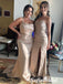 Mismatched Soft Satin Side Slit Floor-Length Maxi Mermaid Bridesmaid Dresses, SFWG00612