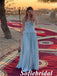 Sexy Blue Two Pieces Sweetheart Sleeveless A-Line Floor Length Prom Dress, PD01081