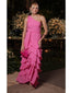 Sexy Chiffon One Shoulder Sleeveless Ruffle A-Line Maxi Prom Dress, PD01164