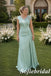 Mint Green Gloss Satin Mismatched Floor Length Mermaid Bridesmaid Gowns, SFWG00646