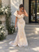 Champagne Lace Satin One Shoulder Draped Ruffle Beaded Mermaid Floor Length Prom Dress,PD1374