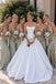 White Mikado Satin Strapless Cowl Neck Corset Bodice Ball Gown Floor Length Wedding Dress, SFWD0099
