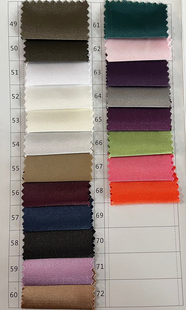 Elastic Satin Color Fabric Swatch