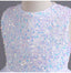 Spaghetti Straps Little Wedding Guest Sequin Top Tulle Unique A-line Flower Girl Dresses, FGS0038