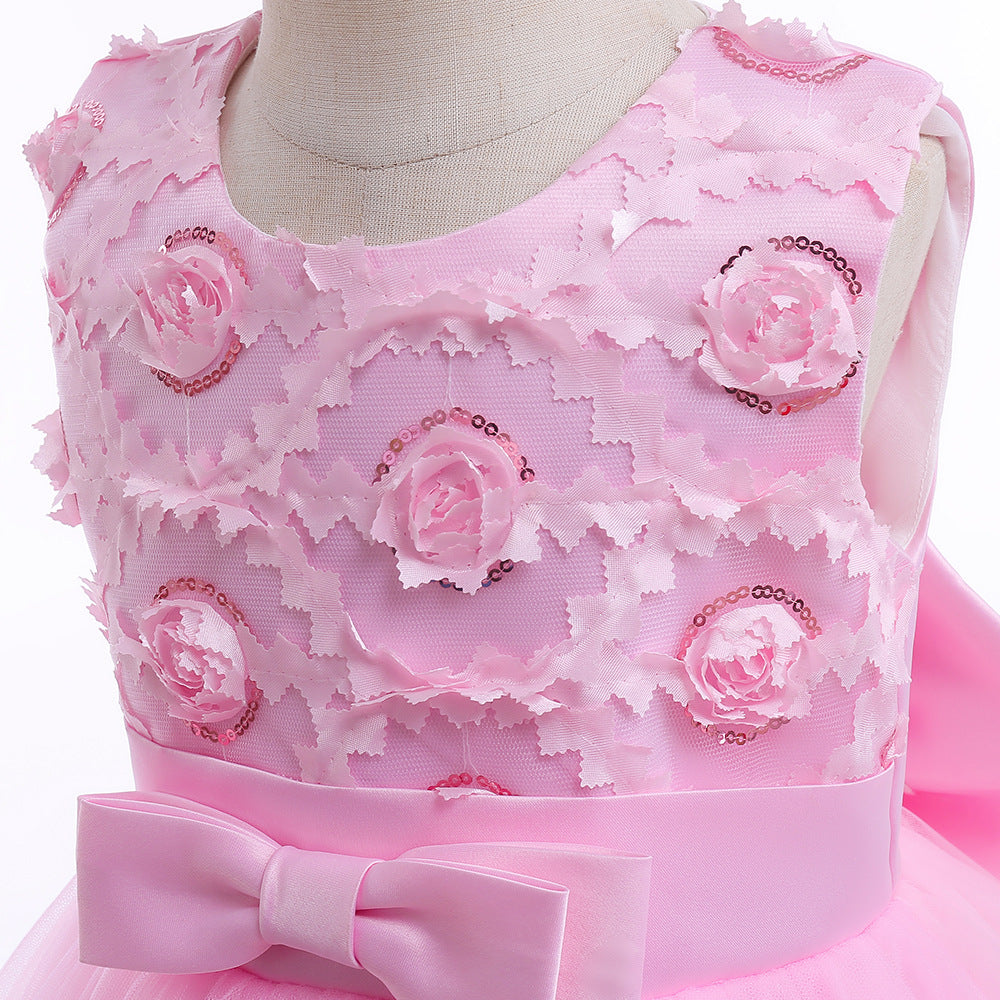 Spaghetti Straps Little Wedding Guest Tulle Unique A-line Flower Girl Dresses With Flower, FGS0043