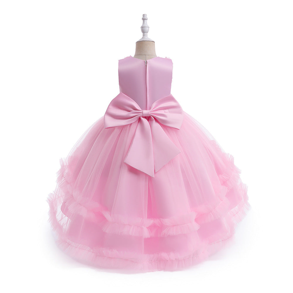 Spaghetti Straps Little Wedding Guest Tulle Unique A-line Flower Girl Dresses With Flower, FGS0043