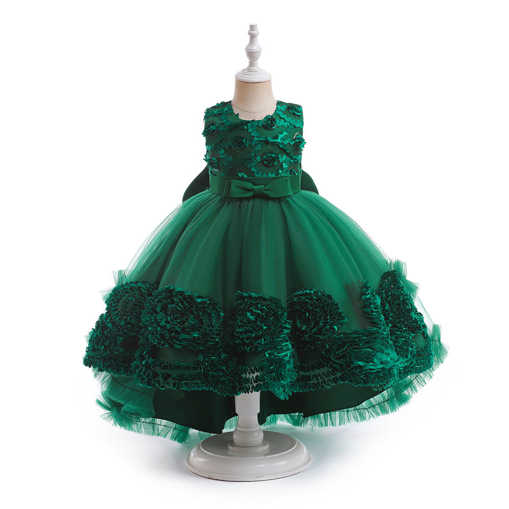 Spaghetti Straps Little Wedding Guest Tulle Unique A-line Flower Girl Dresses With Flower, FGS0044