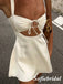 Sexy Soft Satin Spaghetti Straps V-Neck Sleeveless A-Line Mini Dresses/ Homecoming Dresses, HD0282