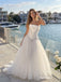 White Jacquard Satin Strapless Square Neck Structured Bodice Ball Gown Floor Length Wedding Dress ,SFWD0106