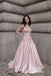 Dusty Blush Strapless Sweetheart Lace Applique Bodice Satin Ball Gown Floor Length Evening Dress,PD13855