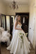 White Heavy Satin Sweetheart Corset Structured Bodice Ball Gown Wedding Dress With Sweep Train，SFWD0109