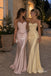 Blush Pink Satin Sweetheart Mermaid Gown With Beaded Corset Bodice & Draped Waist, PD13873