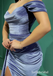 Sexy Velvet Off Shoulder V-Neck Long Sleeves Side Slit Mermaid Long Prom Dresses, PD0890