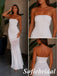 Ivory Tube Top Sheer Chiffon Mermaid Gown Sleeveless Slim Fit Long Formal Party Dress, PD1306