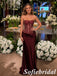 Burgundy Satin Strapless Corset Mermaid Formal Evening Dress, PD1314