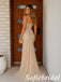Shiny Champagne Beaded Tulle Strapless Slit Mermaid Prom Gown, PD1316