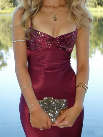 Sexy Soft Satin Spaghetti Straps Sleeveless Mermaid Maxi Prom Dress/Graduation Dresses With Sequin, PD01190