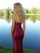 Sexy Soft Satin Spaghetti Straps Sleeveless Mermaid Maxi Prom Dress/Graduation Dresses With Sequin, PD01190