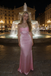 Sexy Soft Satin Spaghetti Straps Sleeveless Mermaid Maxi Prom Dress/Graduation Dresses With Sequin, PD01191