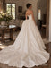 White Mikado Satin Strapless Sweetheart Lace Applique Ruched Bodice Ball Gown Floor Length Wedding Dress, SFWD0102