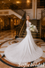 Satin Lace Long Sleeves Mermaid Wedding Dress, SFWD0092
