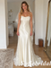 Soft Ivory Silk Satin Sweetheart Mermaid Bridal Dress Simple Wedding Gown, SFWD0095