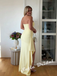 Sexy Crepe Sweetheart Sleeveless Ruffled Split Sheath Maxi Prom Dress, PD01174
