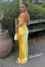 Sexy Soft Satin Asymmetrical Neck Sleeveless Mermaid Maxi Prom Dress/Wedding Guest Dresses, PD01176