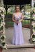 Elegant Tulle Lace Spaghetti Straps V-Neck Sleeveless Mermaid Maxi Prom Dress/Graduation Dresses, PD01181