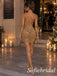 Luxurious Gold Fully Beaded Strapless Deep V Bodycon Mini Evening Gown With Low Open Back,PD1341