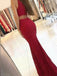 Sexy Red Lace Mermaid Prom Dresses, Newest Long Prom Dresses, PD0770