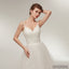 Spaghetti Straps V-neck Lace up Back Long Organza Wedding Dresses, WD0460