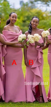 Mismatched Sexy Mermaid Side Slit Cheap Bridesmaid Dresses Online,SFWG00376