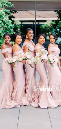 Simple Straight Mermaid Floor-length Cheap Bridesmaid Dresses,SFWG00365