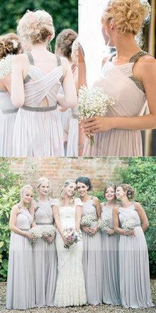 Junior Unique New Arrival Impressive Cheap Formal A Line Pleating Floor-Length Dresses For Maid Of Honor, WG101