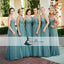 Sleeveless Beautiful Tulle A-line Zip Up Simple Design Elegant Bridesmaid Dresses, PD0373