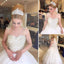 Popular Cheap Luxury Rhinestone Illusion Beaded Tulle Wedding Party Dresses, WD0010