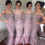 Sexy Mermaid Sweet Heart Off Shoulder Lace Elegant Affordable Long Wedding Party Bridesmaid Dresses, WG123