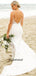 Spahgetti Straps Lace Mermaid Floor-length Long Wedding Dresses Online,SFWD0037