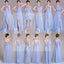 Beautiful Mismatched A Line Lace Up Back Inexpensive Long Bridesmaid Dresses, WD0250