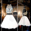 Two pieces Halter sparkly vintage open backs unique style casual Rehearsal homecoming prom gown dress,BD00196