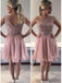 Pink Scoop Rhinestone Beaded Homecoming Dresses 2018, CM418