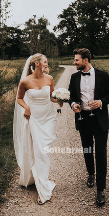 Elegant Straight Mermaid Long Wedding Dresses Online,SFWD0042