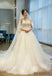 Straight Neckline Lace Tulle Gorgeous Little Tail Lace Up Wedding Dresses, WD0225