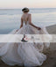 Sweetheart Lace Tulle Wedding Dresses, Beach Wedding Dresses, Lace Up Wedding Dresses, WD0269